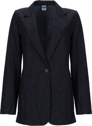Aspesi Dark Denim Notch Lapel Cotton Jacket