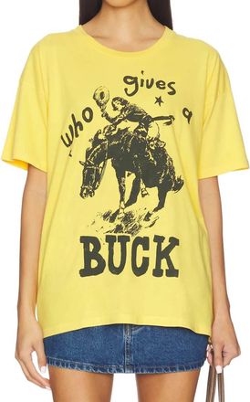 Daydreamer Who Gives A Buck Tee In Yellow