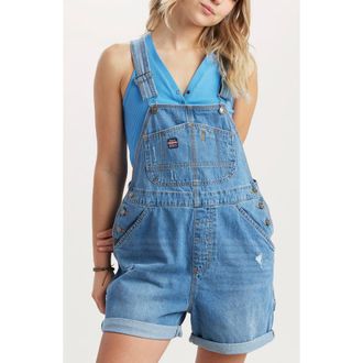Unionbay Mario Denim Shortalls in Cove at Nordstrom Rack, Size X-Small