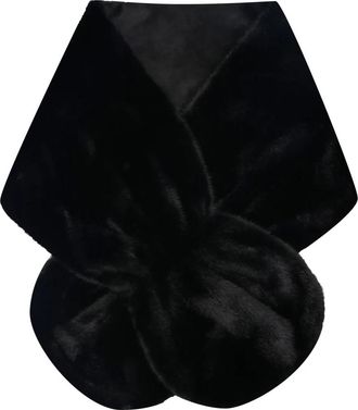 Betta Corradi Faux Fur Vest - unisex - Wintersjaals - Zwart - S/M - Polyester - Accessoires