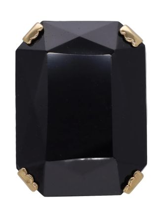 Krizia Krizia gemstone adjustable ring - women - Metal - One Size - Black