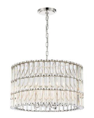 Crystorama Elliot 6 Light Polished Nickel Chandelier