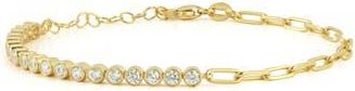 Glaze Jewelry Cubic Zirconia Paper Clip Chain Bracelet in Gold at Nordstrom Rack