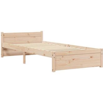 vidaXL Estructura De Cama Sin Colch&oacute;n Madera Maciza 100x200 Cm Vidaxl