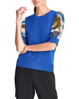 DKNY Dkny Printed Crinkle Chiffon Blouse