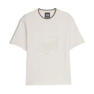adidas Tops, Heren, Wit, XS, Katoen, Tiger Grafisch T-shirt