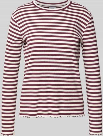 Vila Longsleeve mit Rundhalsausschnitt Modell THESSA in Pflaume, Gr&ouml;&szlig;e S