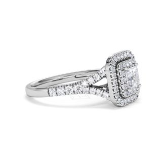 The Diamond Store Cleopatra Diamond Halo Engagement Ring in Platinum 1.20ct G/SI2