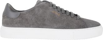 Axel Arigato Dark Gray White Clean 90 Suede Metallic-Logo Leather Sneakers
