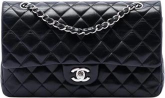 Chanel Pre-owned Double Flap Shoulder Bag - Dames - Vintage Schoudertas - Zwart - ONE Size - Leer - Vintage