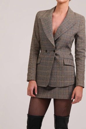 Parentezi Malene Blazer In Plaid Brown