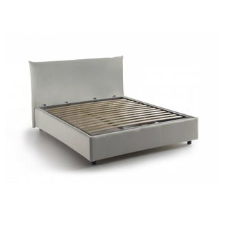 Dmora Dmora - Cama De Plaza Y Media Dlevant, Cama Contenedor Con Revestimiento De Tela, 100% Made In Italy, Apertura Frontal, Adecuado Para Colch&oacute;n Cm 120x1