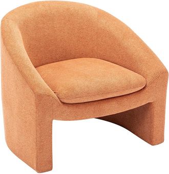 Vente-Unique Sillón de tela terracota OSSANA