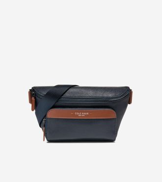 Cole Haan Mens Damon Crossbody Bag - Blue
