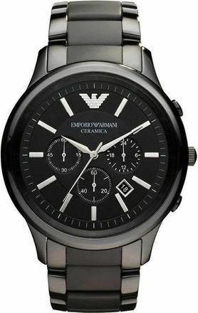 Emporio Armani Accessoires, Heren, Zwart, ONE Size, Ar 1451 Horloge