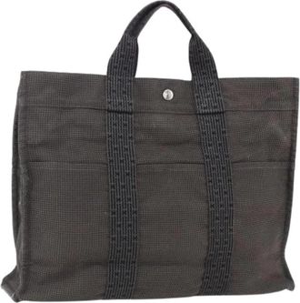 Herm&egrave;s Pre-owned Vintage Tote Bag - Dames - Vintage Shopper - Grijs - ONE Size - Leer - Vintage