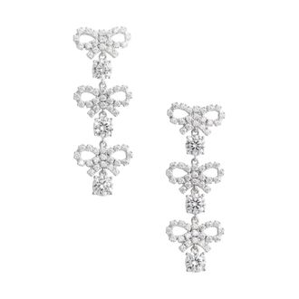 Self Portrait Orecchini pendenti fiocchi - Dames - Oorbellen - Grijs - ONE Size - Accessoires