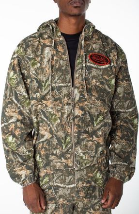 Von Dutch Camo Zip Invaders Hoodie in In The Woods at Nordstrom, Size Medium