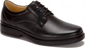 Andrea Mens Leather Oxford Shoe In Black