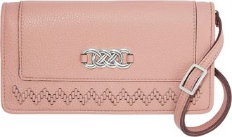 Brighton Womens Interlok Rockmore Wallet In Pink Sand