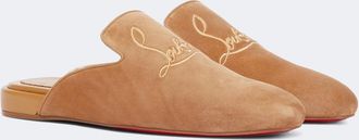 Christian Louboutin Navy Coolito Flat mules