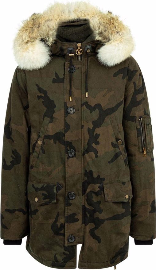 x Louis Vuitton camo denim parka - Green