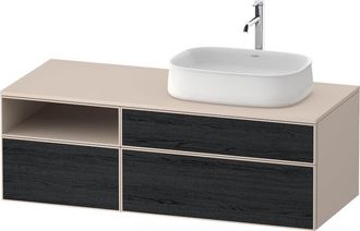 Duravit Duravit - Lavabo Consola Zencha, 1300x550mm, 2 Extra&iacute;bles, 1 Caj&oacute;n