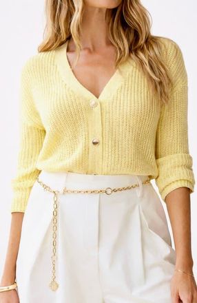 Bishop + Young Forever Cardigan in Lemon at Nordstrom, Size X-Small