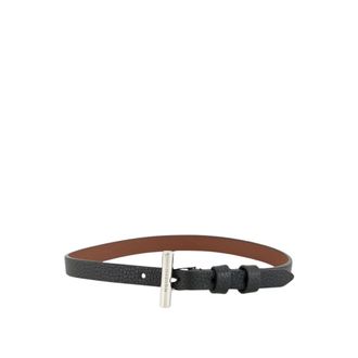 Alexander McQueen Accessoires, Heren, Zwart, ONE Size, Leer, T-Bar Dubbele Wikkel Lederen Riem