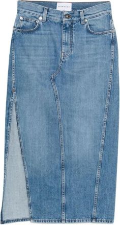 Givenchy Stijlvolle Rokken Collectie - Dames - Spijkerrokken - Blauw - S - Rokken