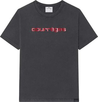Courrèges Logo Printed Crewneck T-shirt