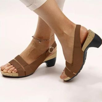 Generic Women Orthopedic Sandals, 2026 Summer Dressy Open Toe Sandals With Arch Support, Open Toe Non slip Comfy Wedge Shoes, Comfortable Open Toe Casual Summ