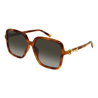Gucci Butterfly Zonnebril - Dames - Accessoires - Bruin - Maat: 59 MM Nylon
