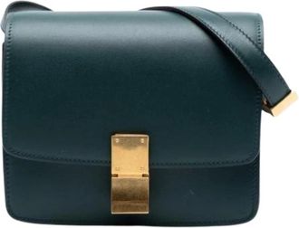Celine Pre-owned Classic Box Crossbody Tas - Dames - Vintage Schoudertas - Groen - ONE Size - Leer - Vintage