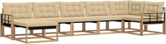 vidaXL Conjunto De Sof&aacute;s De Exterior 7 Uds. Y Beige Vidaxl