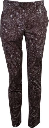 Lords of Harlech Jack Flat Front Chino Pant In Augustus Floral in Outline Floral Black at Nordstrom, Size 35 X 32