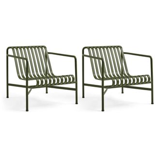 HAY Palissade Lounge Chair Low, olive (2er-Set)