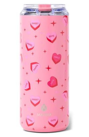 Manna 18-Ounce Candy Heart Tallboy Tumbler in Pink/stars at Nordstrom Rack
