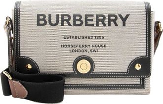 Burberry Black Canvas Horseferry Messenger (Authentic Pre-Loved)