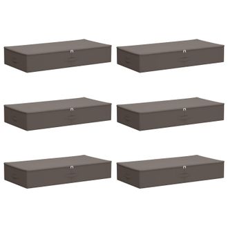 vidaXL Caja De Almacenamiento 6 Pcs Gris 100 X 50 X 18 Cm Vidaxl