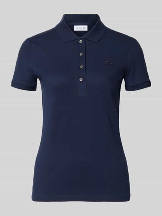 Lacoste Sport Regular Fit Poloshirt aus Baumwoll-Mix in Dunkelblau, Gr&ouml;&szlig;e 34