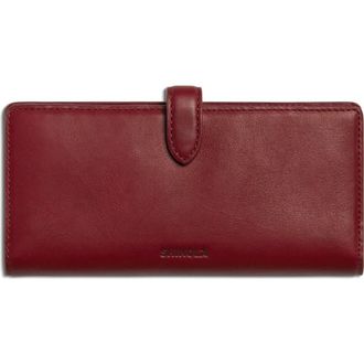 Shinola Continental Leather Snap Wallet in Ruby at Nordstrom