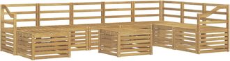 vidaXL Conjunto De Sof&aacute;s De Exterior 9 Uds. Blanco Vidaxl
