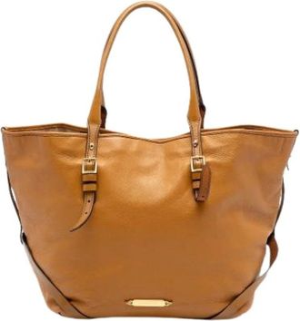 Burberry Pre-owned Tote Bags, female, Brown, Size: ONE SIZE Pre-owned Leather Tote