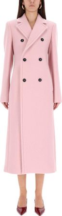 Sportmax Tailored Double-Breasted Virgin Wool Coat