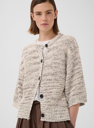 Inwear Womens Mixed weave neutral tone Cardigan Sweater