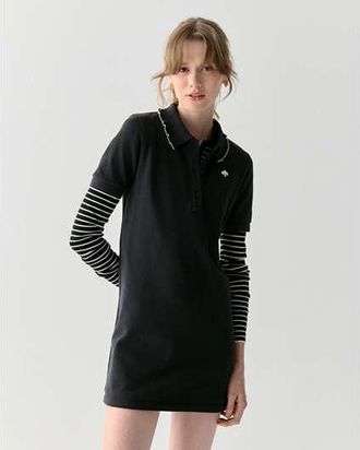 Kate Spade New York Ruffle Logo Polo Dress