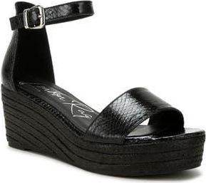 London Rag Utah Platform Wedge Espadrille Sandal in Black at Nordstrom Rack, Size 7