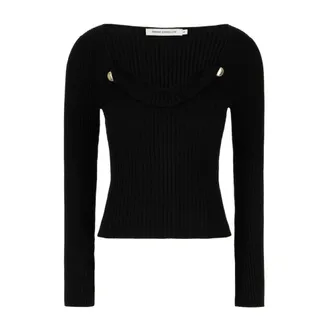 Simona Corsellini Dames, Truien, Zwart, Maat: L Viscose