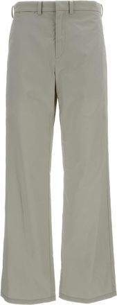 Rier Grey Straight-Leg Cotton Formal Pants